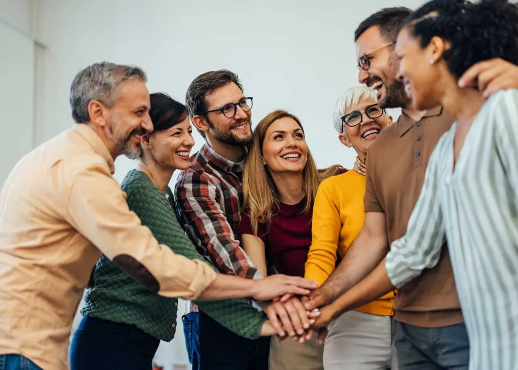 Group therapy session showing support and connection